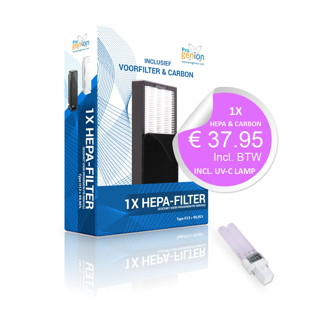 PR-950UVS Filters met UV-C lamp
