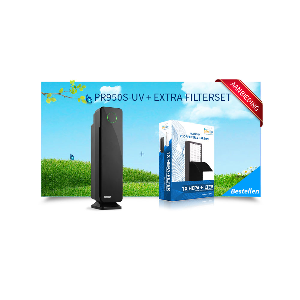 PR955UV-S zwart+ Extra filterset