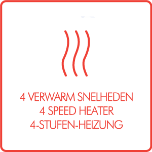 4 verwarm snelheden
