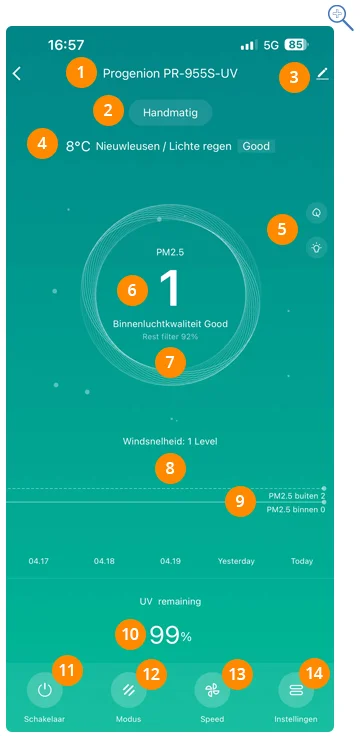 App bediening