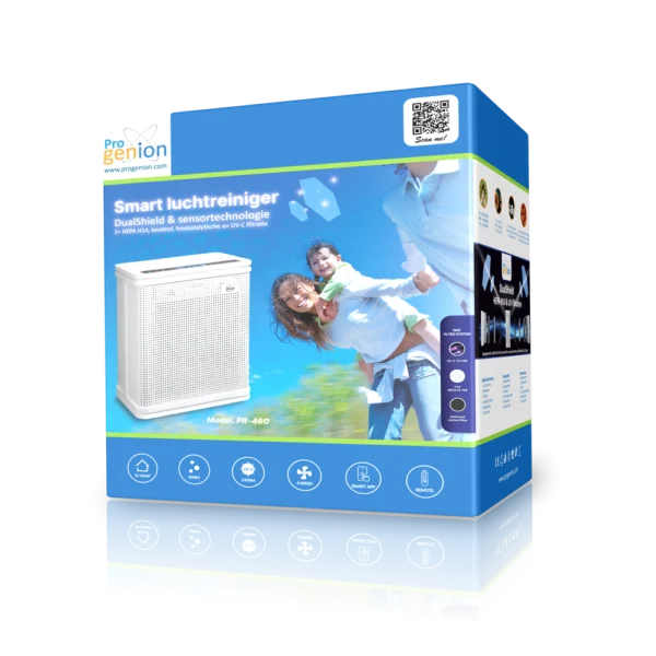 Verpakking van PR-460 DualShield Smart Luchtreiniger