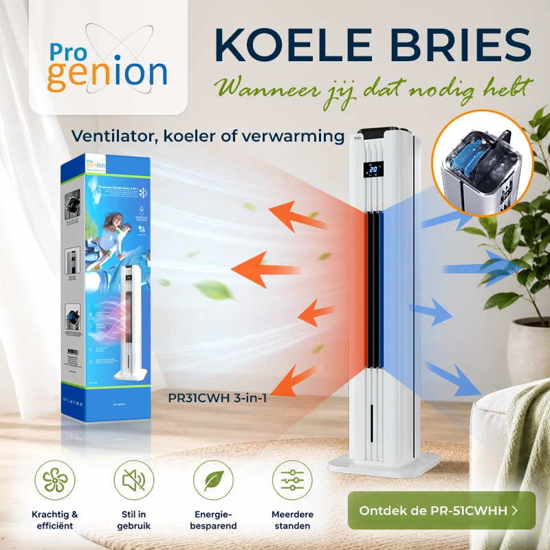 Ventilator met ijs en verwarming